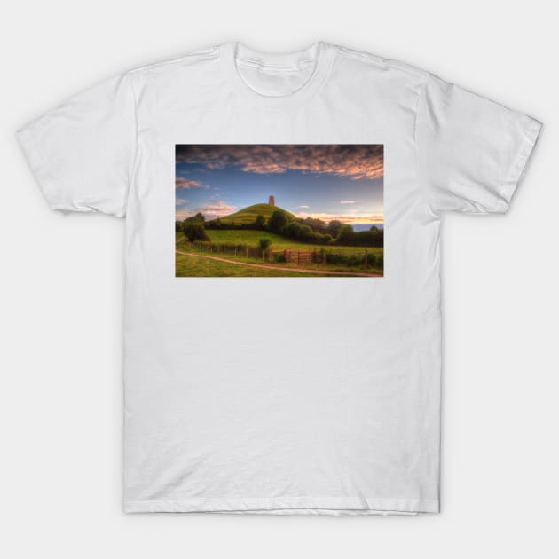 Glastonbury Tor View T-Shirt by Nigdaw